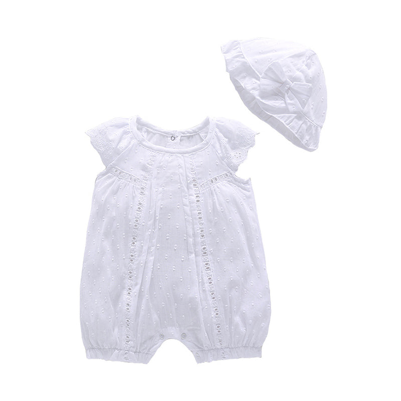 Baby Girls Embroidered Rompers Wholesale 23020631