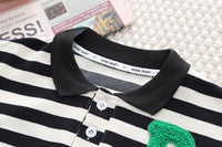 Load image into Gallery viewer, 2 Pieces Set Baby Kid Boys Striped Letters Polo Shirts And Solid Color Pants Wholesale 230206315
