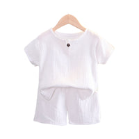 Load image into Gallery viewer, 2 Pieces Set Baby Kid Boys Solid Color T-Shirts And Shorts Wholesale 23020632
