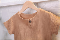 Load image into Gallery viewer, 2 Pieces Set Baby Kid Boys Solid Color T-Shirts And Shorts Wholesale 23020632
