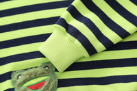 Load image into Gallery viewer, 2 Pieces Set Baby Kid Boys Striped Cartoon Tops And Solid Color Pants Wholesale 230206322
