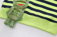 Load image into Gallery viewer, 2 Pieces Set Baby Kid Boys Striped Cartoon Tops And Solid Color Pants Wholesale 230206322
