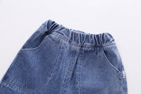 Load image into Gallery viewer, 2 Pieces Set Baby Kid Boys Striped Cartoon Tops And Solid Color Pants Wholesale 230206322
