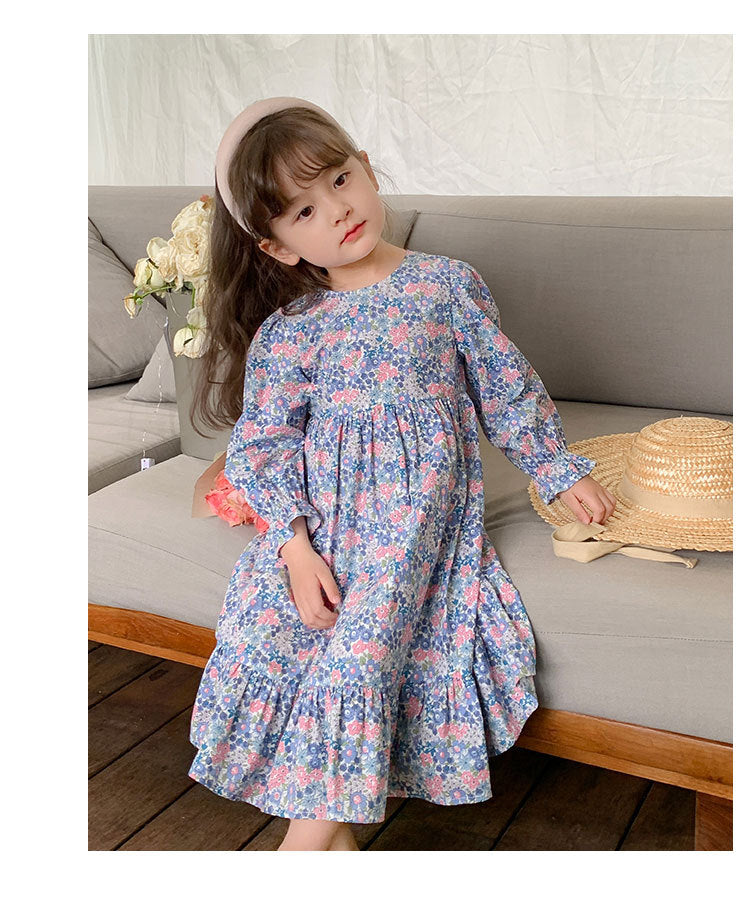 Baby Kid Big Kid Girls Flower Print Dresses Wholesale 230206340