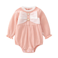 Load image into Gallery viewer, Baby Girls Bow Rompers Wholesale 23020635
