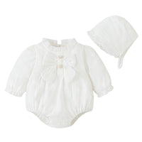 Load image into Gallery viewer, Baby Girls Bow Rompers Wholesale 23020636

