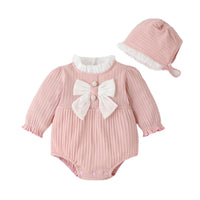 Load image into Gallery viewer, Baby Girls Bow Rompers Wholesale 23020636
