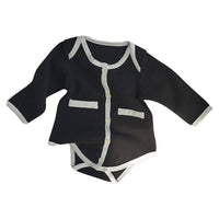 Load image into Gallery viewer, Baby Girls Color-blocking Muslin&amp;Ribbed Rompers Wholesale 230206374
