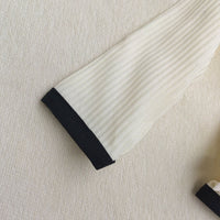 Load image into Gallery viewer, Baby Girls Color-blocking Muslin&amp;Ribbed Rompers Wholesale 230206374
