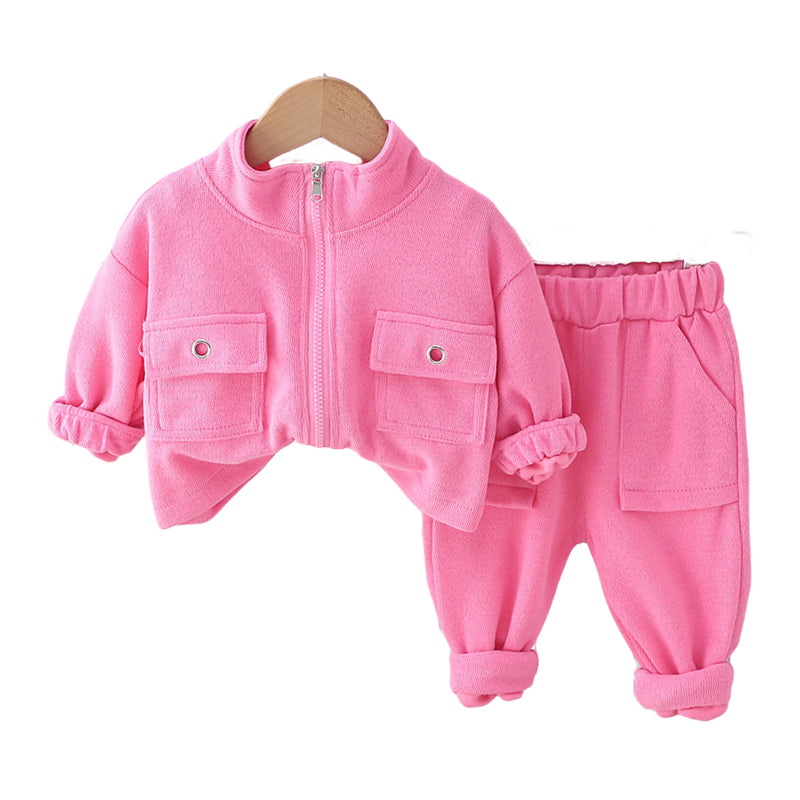 2 Pieces Set Baby Kid Girls Letters Print Jackets Outwears And Solid Color Pants Wholesale 230206387