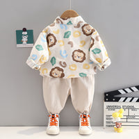 Load image into Gallery viewer, 2 Pieces Set Baby Kid Boys Letters Cartoon Print Shirts And Pants Wholesale 230206403
