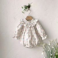 Load image into Gallery viewer, Baby Girls Flower Print Rompers Wholesale 230206430
