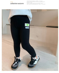 Load image into Gallery viewer, Baby Kid Girls Solid Color Cartoon Pants Leggings Wholesale 230206443

