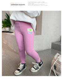 Load image into Gallery viewer, Baby Kid Girls Solid Color Cartoon Pants Leggings Wholesale 230206443

