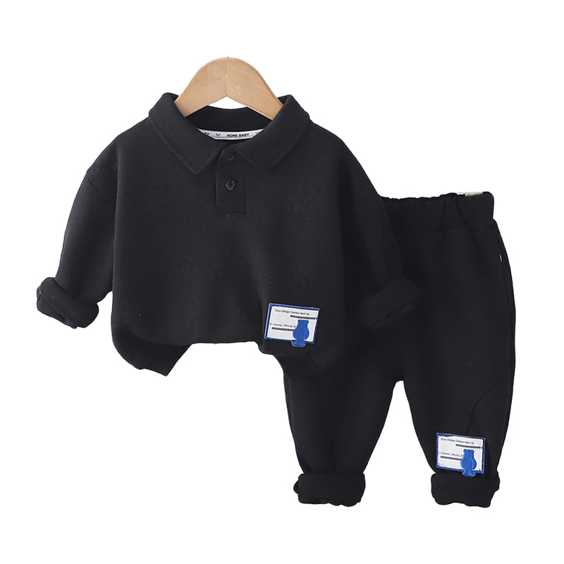 2 Pieces Set Baby Kid Boys Print Polo Shirts And Cartoon Pants Wholesale 230206469