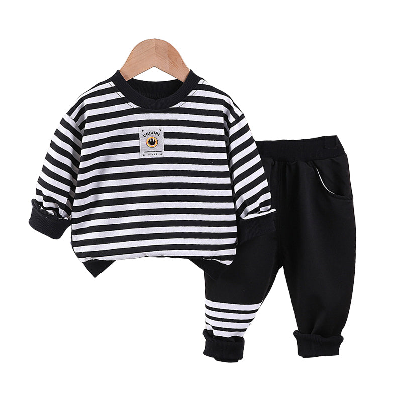 2 Pieces Set Baby Kid Boys Striped Tops And Pants Wholesale 230206479