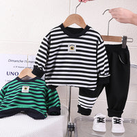 Load image into Gallery viewer, 2 Pieces Set Baby Kid Boys Striped Tops And Pants Wholesale 230206479
