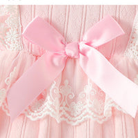 Load image into Gallery viewer, Baby Girls Bow Lace Rompers Wholesale 23020648
