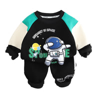 Load image into Gallery viewer, 2 Pieces Set Baby Kid Boys Cartoon Print Hoodies Sweatshirts And Letters Pants Wholesale 230206481
