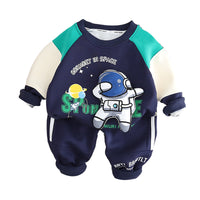 Load image into Gallery viewer, 2 Pieces Set Baby Kid Boys Cartoon Print Hoodies Sweatshirts And Letters Pants Wholesale 230206481
