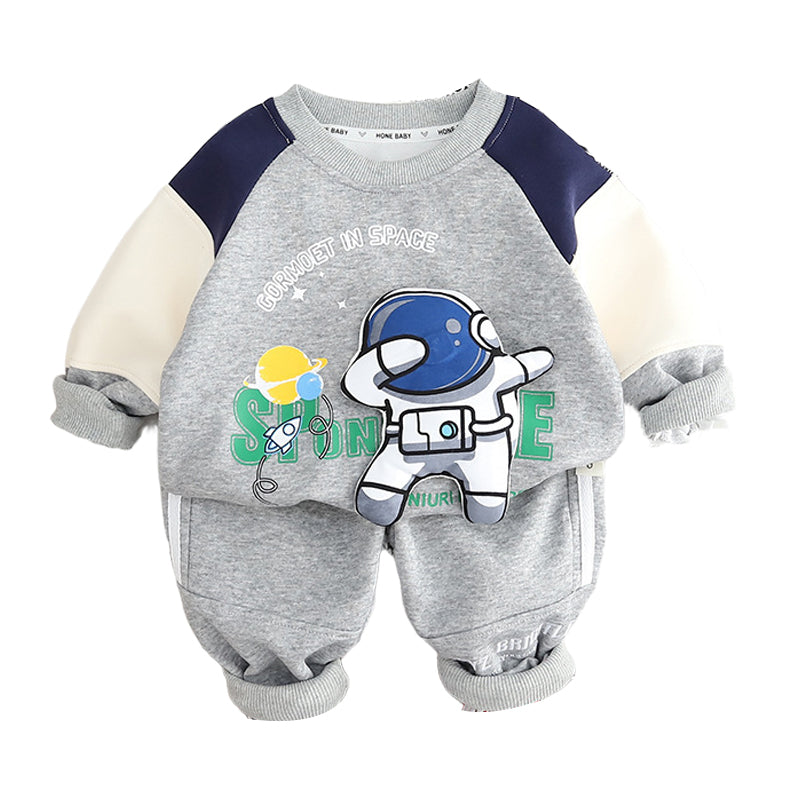 2 Pieces Set Baby Kid Boys Cartoon Print Hoodies Sweatshirts And Letters Pants Wholesale 230206481
