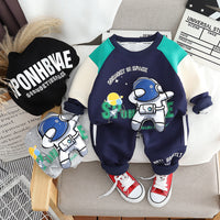 Load image into Gallery viewer, 2 Pieces Set Baby Kid Boys Cartoon Print Hoodies Sweatshirts And Letters Pants Wholesale 230206481
