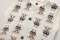 Load image into Gallery viewer, 3 Pieces Set Baby Kid Boys Checked Shirts Cartoon Vests Waistcoats And Letters Jeans Wholesale 230206485
