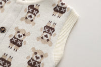 Load image into Gallery viewer, 3 Pieces Set Baby Kid Boys Checked Shirts Cartoon Vests Waistcoats And Letters Jeans Wholesale 230206485
