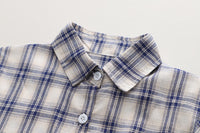 Load image into Gallery viewer, 3 Pieces Set Baby Kid Boys Checked Shirts Cartoon Vests Waistcoats And Letters Jeans Wholesale 230206485
