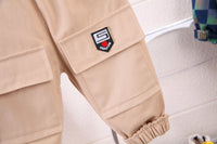 Load image into Gallery viewer, 3 Pieces Set Baby Kid Boys Letters Tops Checked Jackets Outwears And Pants Wholesale 230206488
