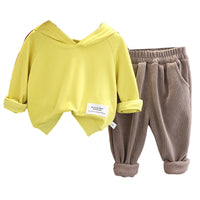 Load image into Gallery viewer, 2 Pieces Set Baby Kid Boys Letters Hoodies Sweatshirts And Solid Color Pants Wholesale 230206510
