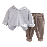 Load image into Gallery viewer, 2 Pieces Set Baby Kid Boys Letters Hoodies Sweatshirts And Solid Color Pants Wholesale 230206510
