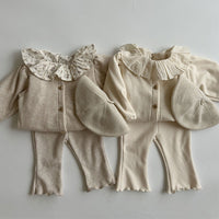 Load image into Gallery viewer, Baby Girls Solid Color Flower Print Tops Wholesale 230206515
