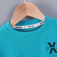 Load image into Gallery viewer, 2 Pieces Set Baby Kid Boys Embroidered Alphabet T-Shirts And Solid Color Shorts Wholesale 23020668
