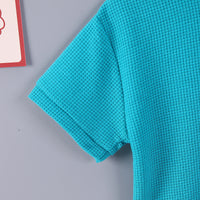 Load image into Gallery viewer, 2 Pieces Set Baby Kid Boys Embroidered Alphabet T-Shirts And Solid Color Shorts Wholesale 23020668
