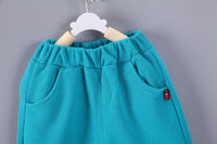 Load image into Gallery viewer, 2 Pieces Set Baby Kid Boys Embroidered Alphabet T-Shirts And Solid Color Shorts Wholesale 23020668
