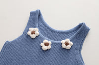 Load image into Gallery viewer, 3 Pieces Set Baby Kid Girls Flower Vests Waistcoats And Solid Color Tops And Pants Wholesale 23020680
