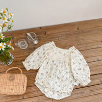 Load image into Gallery viewer, Baby Girls Flower Print Rompers Wholesale 23020807
