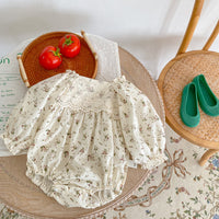 Load image into Gallery viewer, Baby Girls Flower Print Rompers Wholesale 23020807

