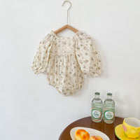 Load image into Gallery viewer, Baby Girls Flower Print Rompers Wholesale 23020807
