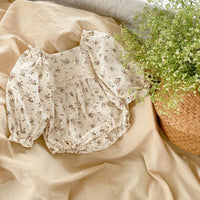 Load image into Gallery viewer, Baby Girls Flower Print Rompers Wholesale 23020807
