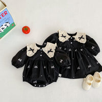 Load image into Gallery viewer, Baby Girls Flower Bow Rompers Wholesale 23020808
