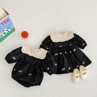 Load image into Gallery viewer, Baby Girls Flower Bow Rompers Wholesale 23020808
