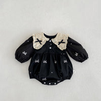 Load image into Gallery viewer, Baby Girls Flower Bow Rompers Wholesale 23020808
