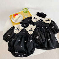 Load image into Gallery viewer, Baby Girls Flower Bow Rompers Wholesale 23020808
