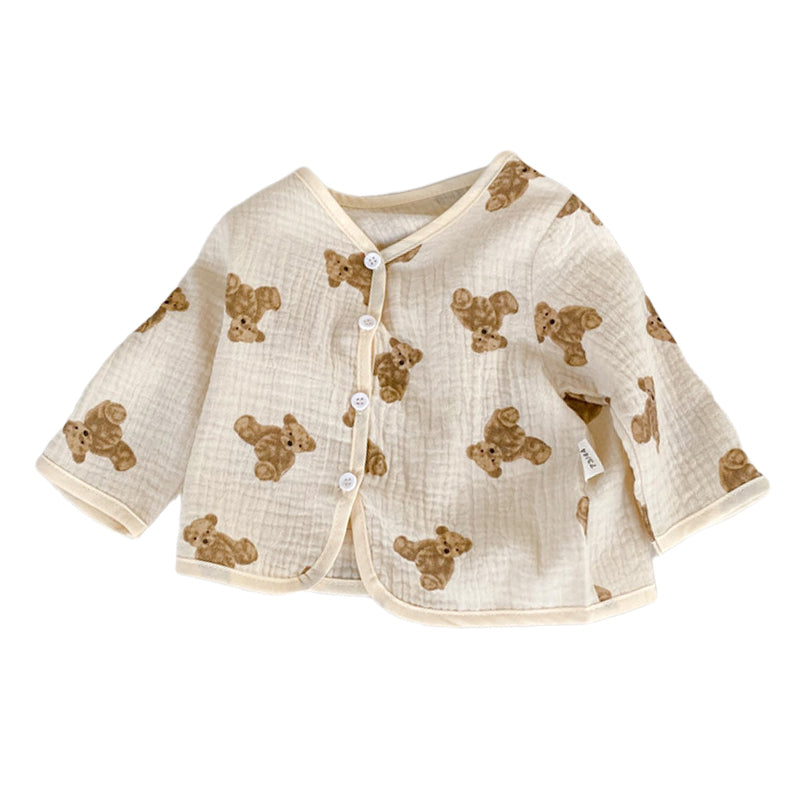 Baby Unisex Flower Cartoon Print Jackets Outwears Wholesale 23020812