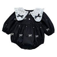 Load image into Gallery viewer, Baby Girls Flower Embroidered Rompers Wholesale 23020816
