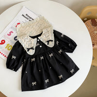 Load image into Gallery viewer, Baby Girls Flower Embroidered Rompers Wholesale 23020816
