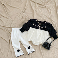 Load image into Gallery viewer, 2 Pieces Set Baby Girls Color-blocking Rompers Love heart And Embroidered Pants Wholesale 23020817
