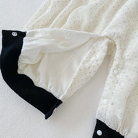 Load image into Gallery viewer, 2 Pieces Set Baby Girls Color-blocking Rompers Love heart And Embroidered Pants Wholesale 23020817
